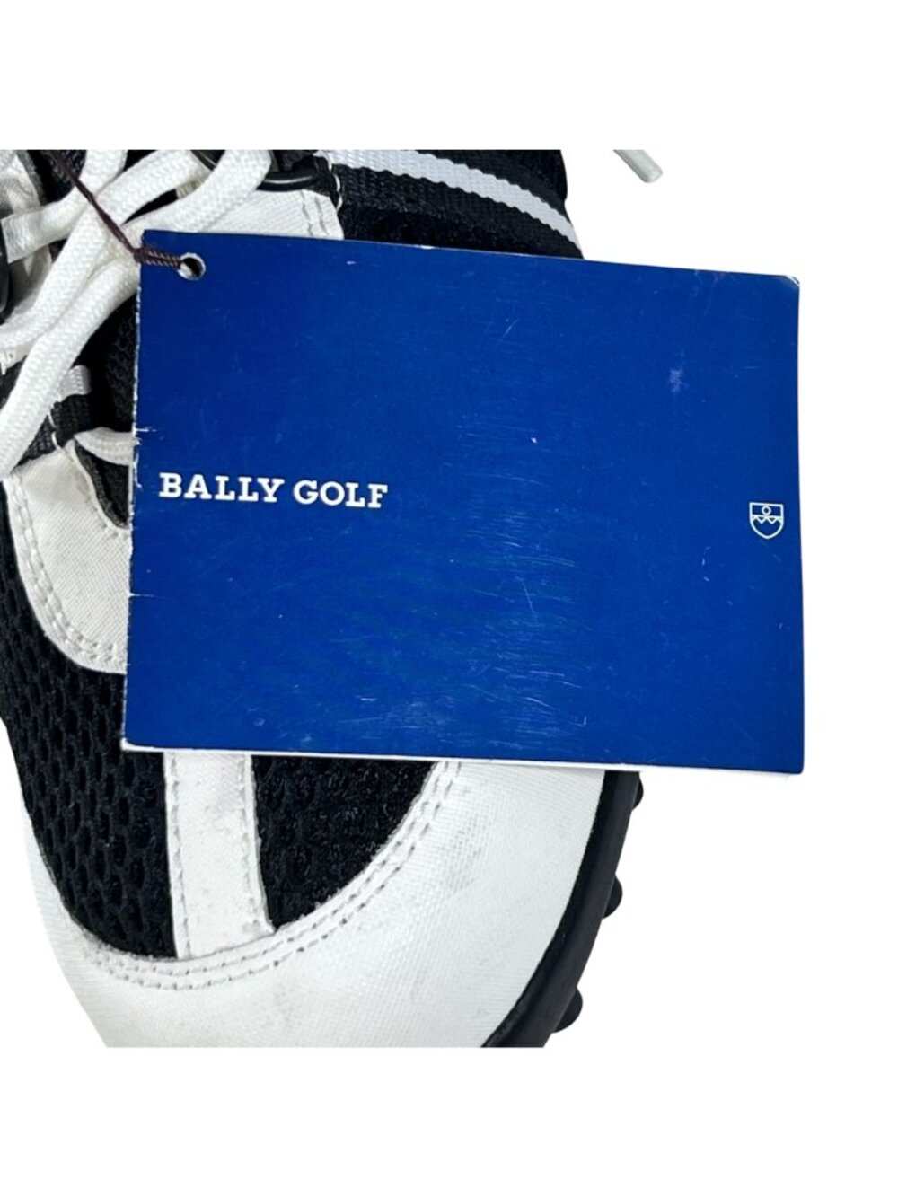 NWT Bally Golf Fuerte Womens Shoes 7.5 Black White Mesh Leather Lace Swiss EU38 - Picture 16 of 16